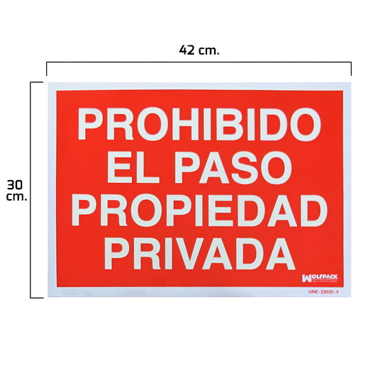 Sinal de Entrada Proibida Propriedade Privada 30x42