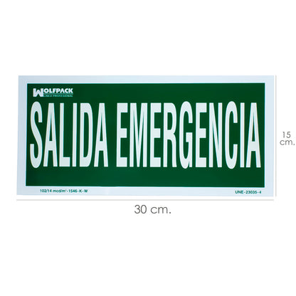 Poster Saída de Emergência 15x30 cm.