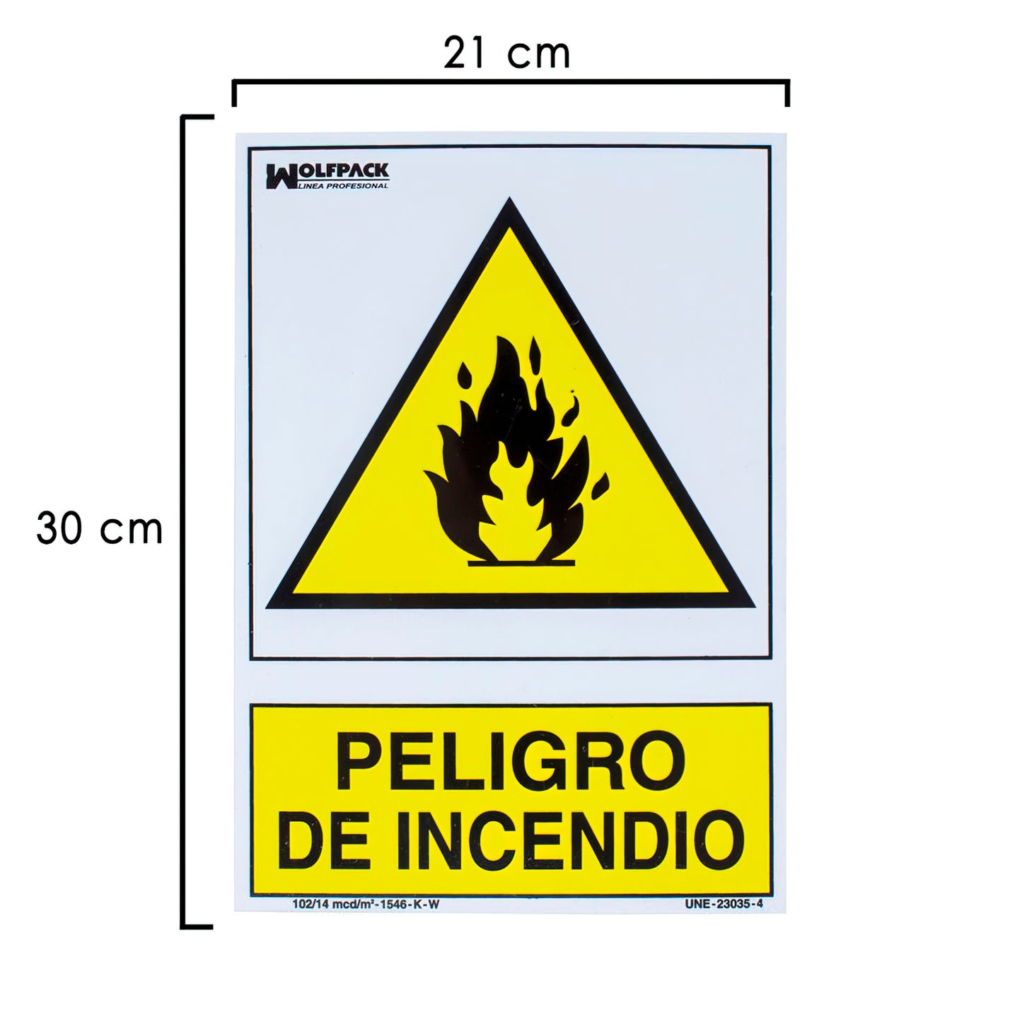 Pôster Perigo de Incêndio 30x21 cm.