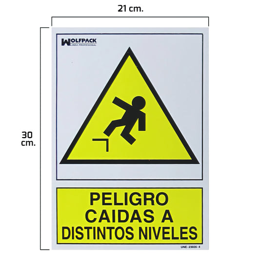 Pôster Perigo Cai em Diferentes Níveis 30x21