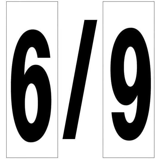 Adesivo Número 46x140 mm. Nº 6/9