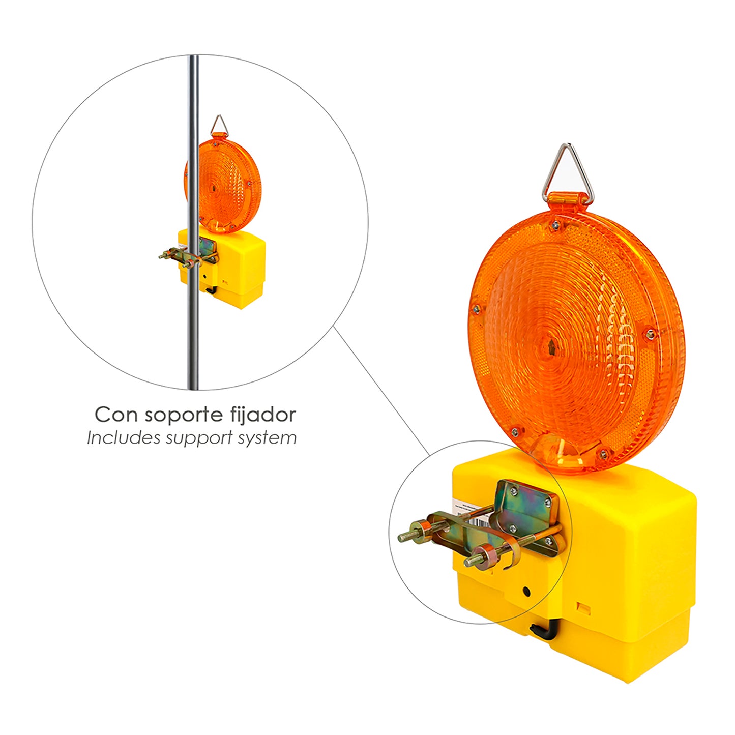 Farol de Sinalização (Sem Bateria) Funcionamento de Sinalização, Para Pendurar ou Parafusar, Alta visibilidade,