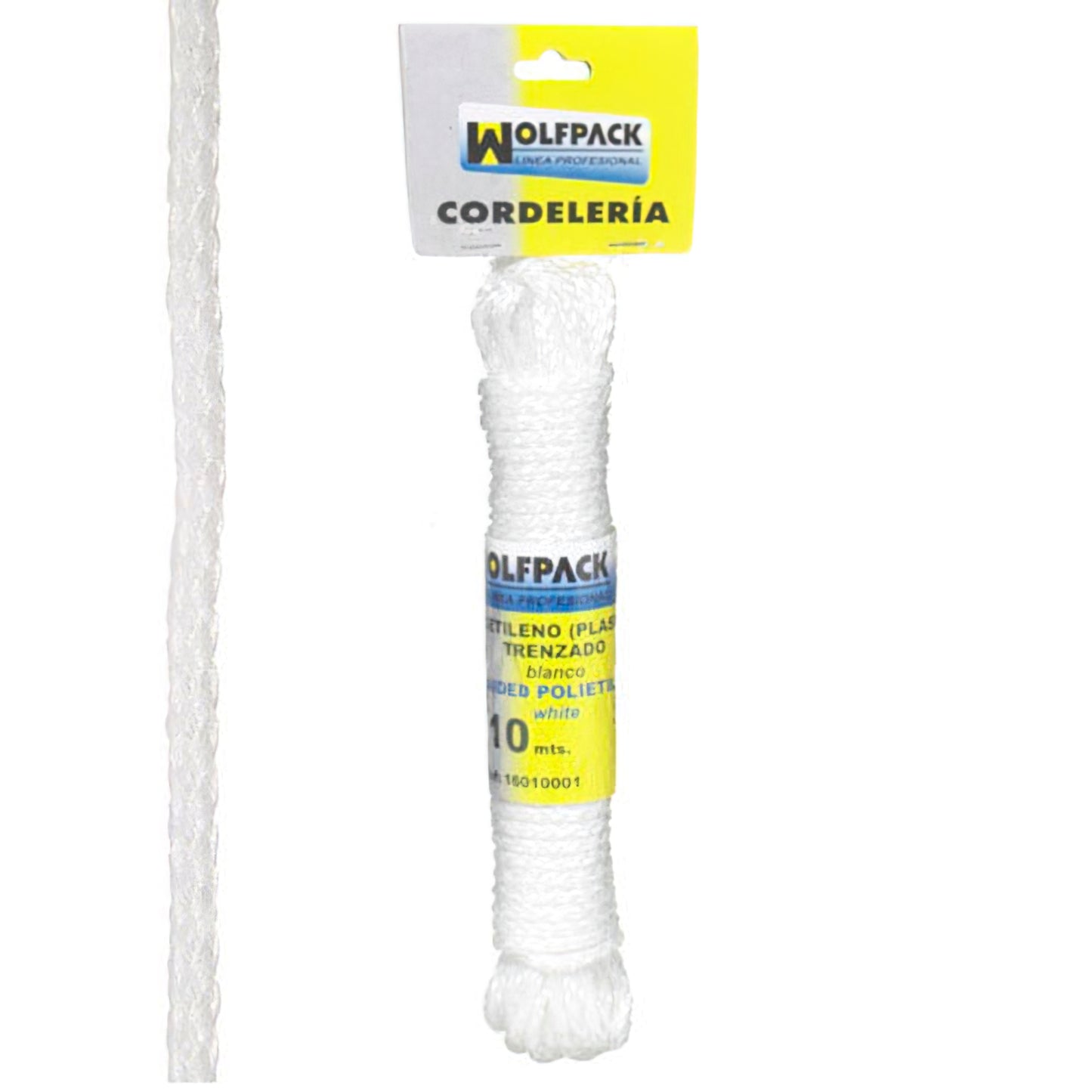 Corda Trançada Plástica Branca (Meada 10 m.)