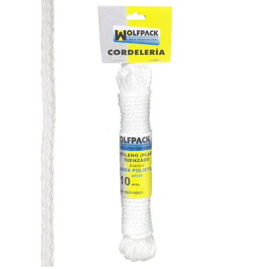 Corda Trançada Plástica Branca (Meada 10 m.)