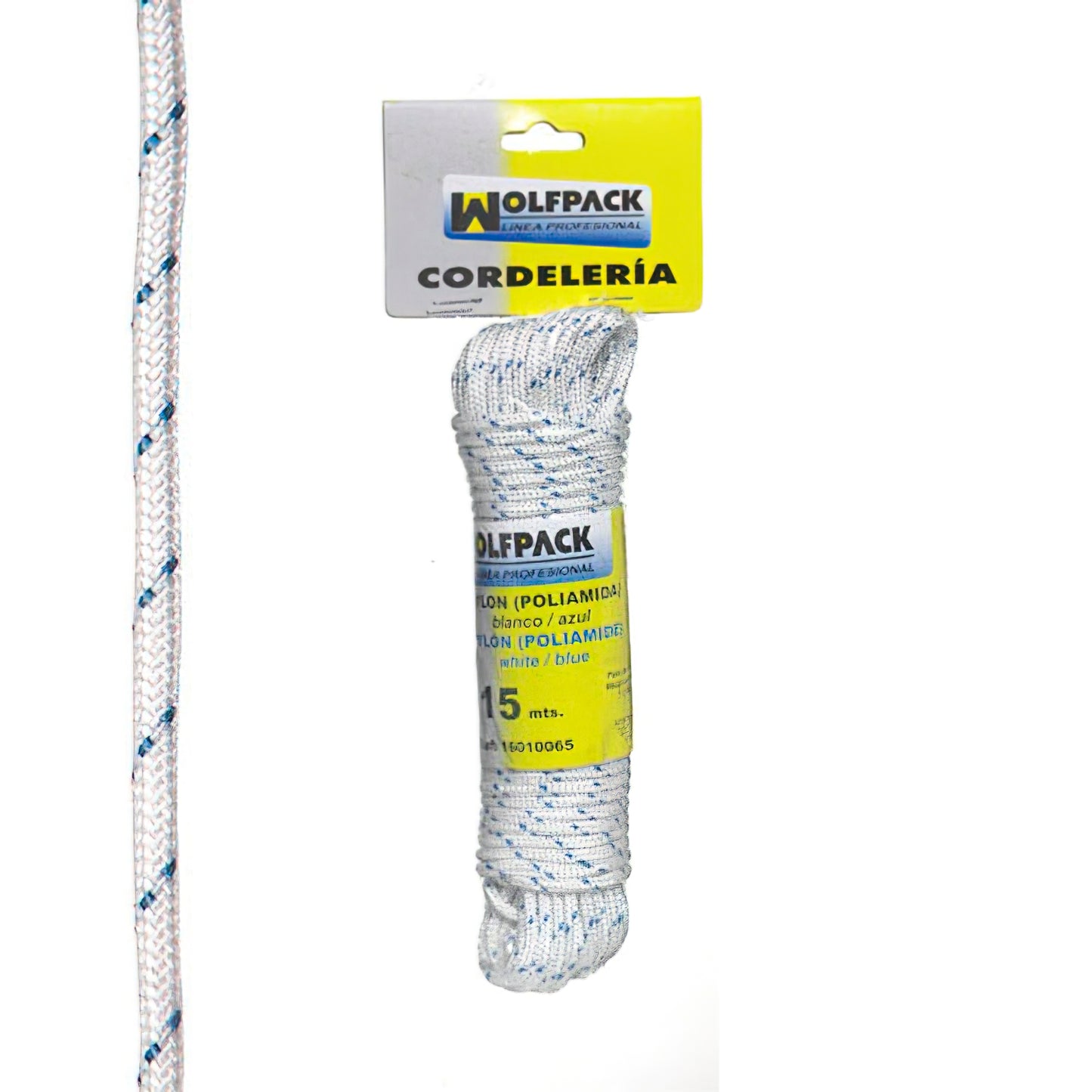 Corda de Nylon Alta Tenacidade Branco/Azul (Meada 15 m.)