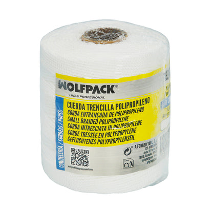 Corda trançada de polipropileno branco (bobina de 200 metros)