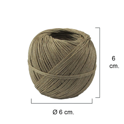 Linha de fio de cânhamo polido nº 10 (bobina de 50 gramas)