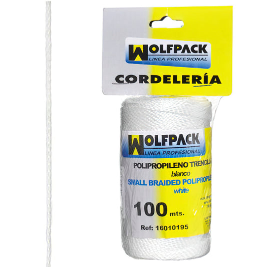 Cuerda Trencilla Polipropileno Blanco (Bobina 100 Metros)