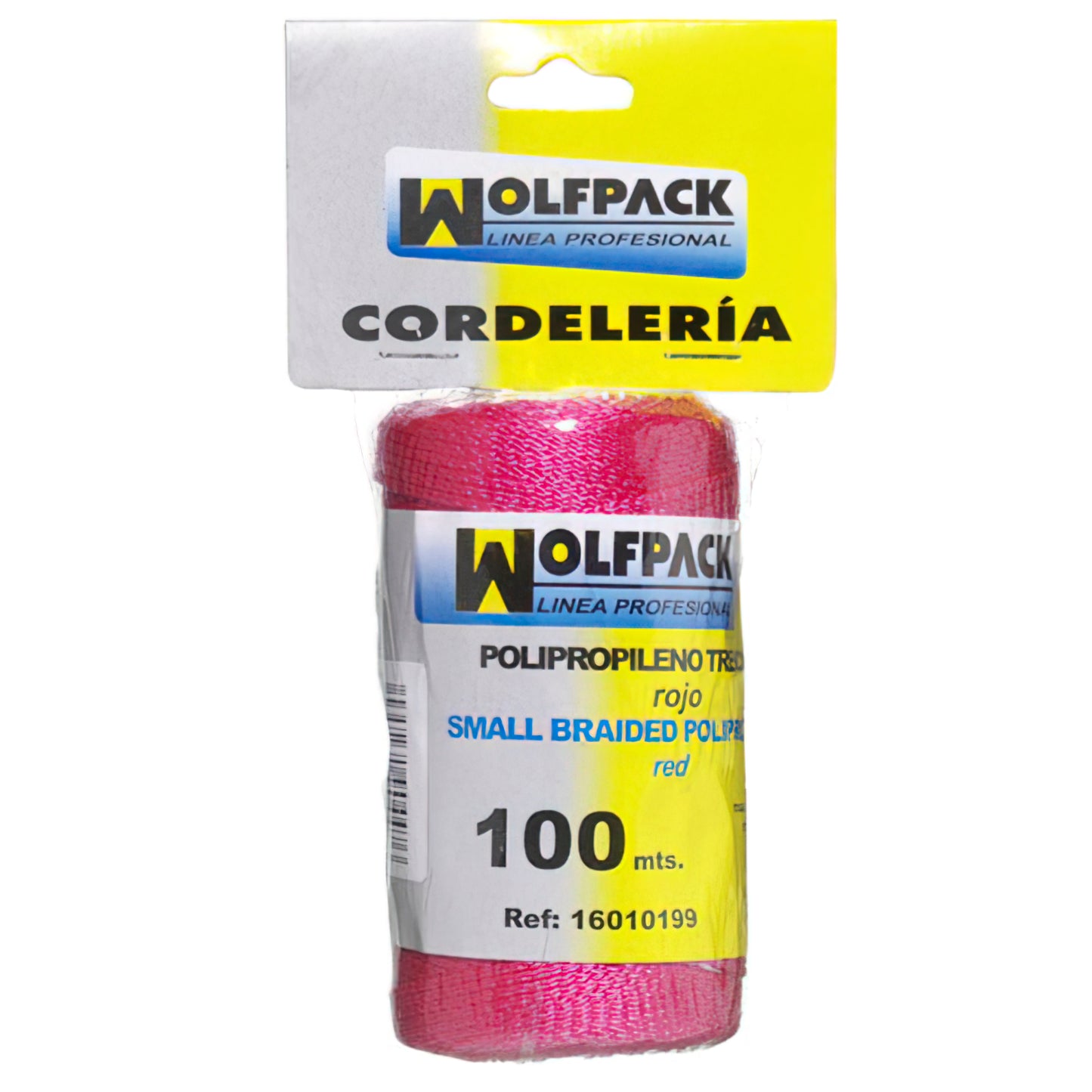 Corda trançada de polipropileno vermelha (bobina de 100 metros)