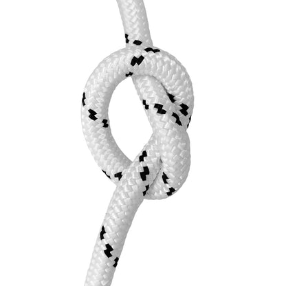 Cuerda Poliester Trenzada Blanco / Azul  8 mm. Bobina 200 m.