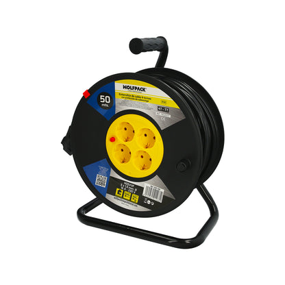 Industrial Extensível 4 Soquetes 50 Metros 3 x 1,5 mm. com proteção contra sobrecarga