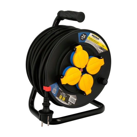 Proteção IP44 extensível industrial de 25 metros com tampas, extensível elétrica, bobina de cabo, extensão, cabo extensível