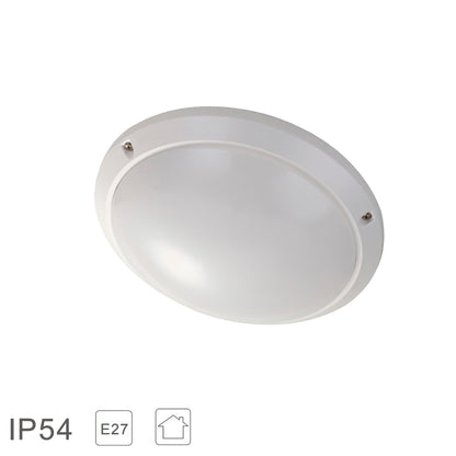 Lampara Plafon Interiores / Exteriores IP45 Portalamparas E27 Ø 27 x 9,5 cm.