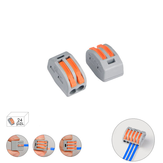 Faixa de conexão rápida, conexão elétrica 2 pólos, Ø 4 mm. 32 A, Embalagem 24 Unidades