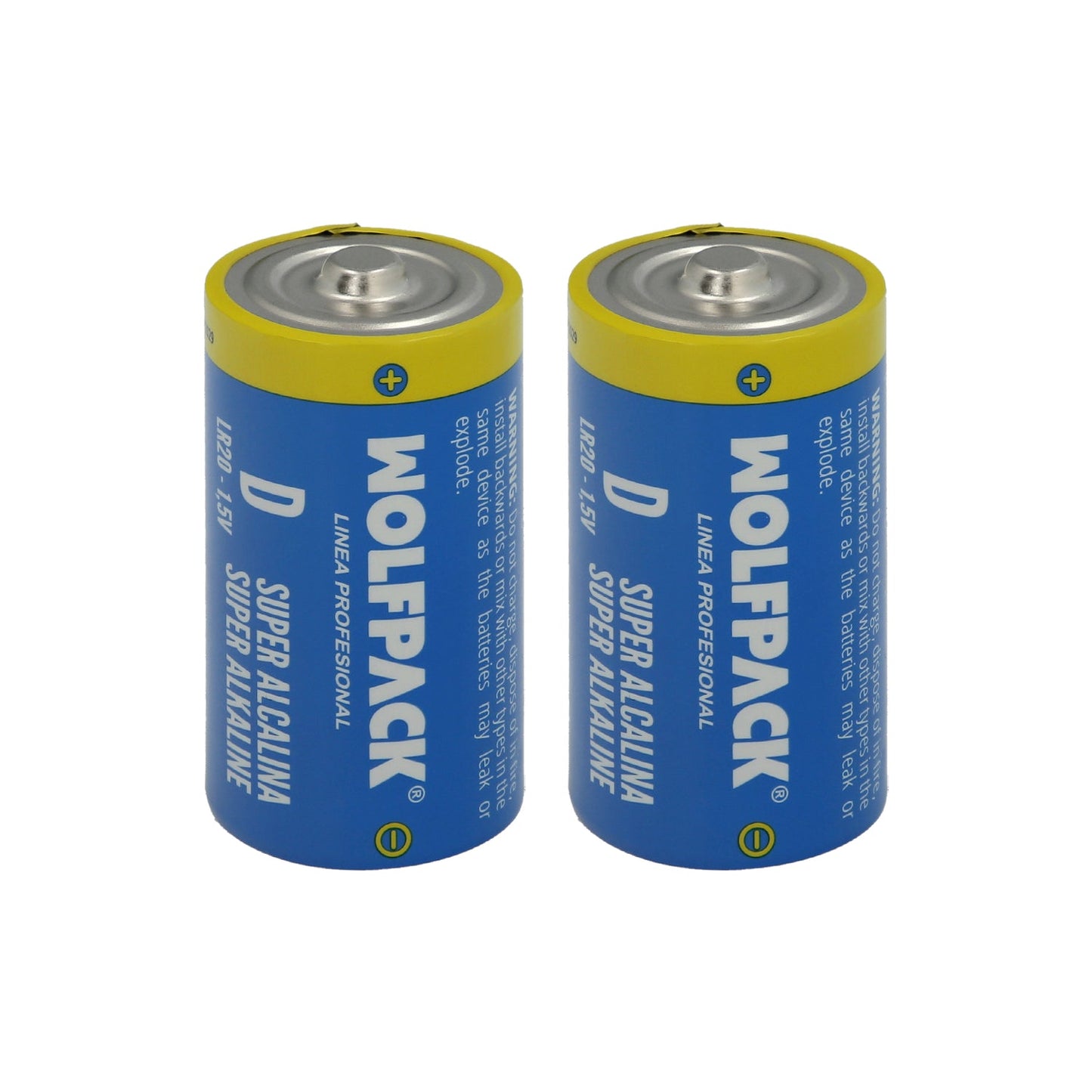 Pila Wolfpack Alcalina D - LR20 (Blister 2 Piezas)