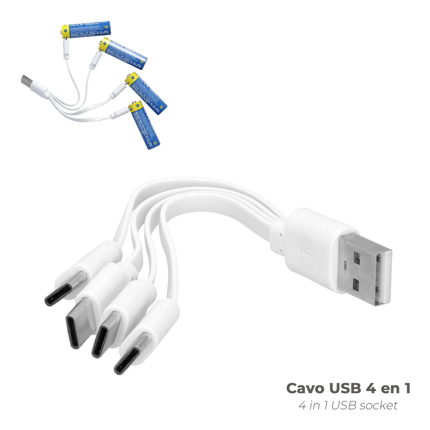 Pila Litio Recargable "AA" 1,5V USB-C (4 Unidades)