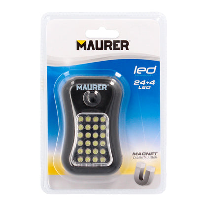 Linterna LED Multifunción A Pilas (3 AAA) 60 Lumenes 24+4 Leds Con Iman y Gancho