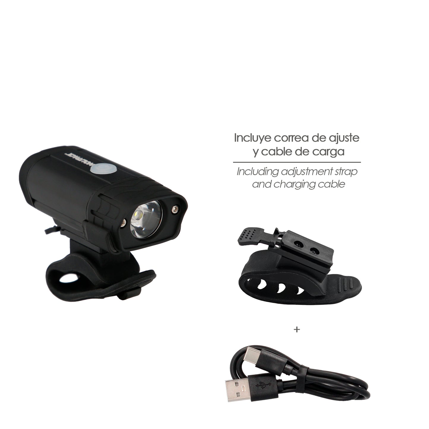 Luz Led Frontal para Bicicleta / Scooter 400 Lumens (5 Modos) Bateria Recarregável USB