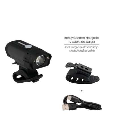 Luz Led Frontal para Bicicleta / Scooter 400 Lumens (5 Modos) Bateria Recarregável USB