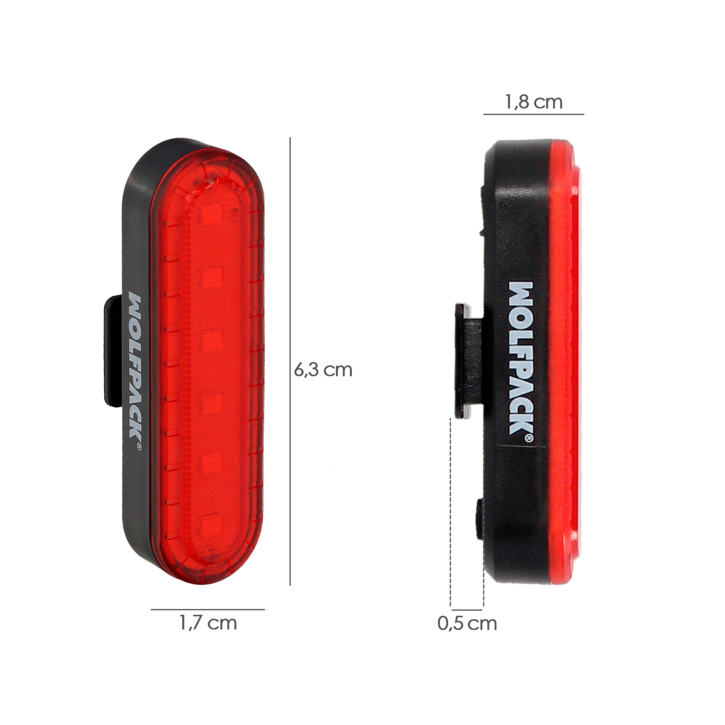 Luz Led Traseira para Bicicleta / Scooter 100 Lumens (4 Modos) Bateria Recarregável USB