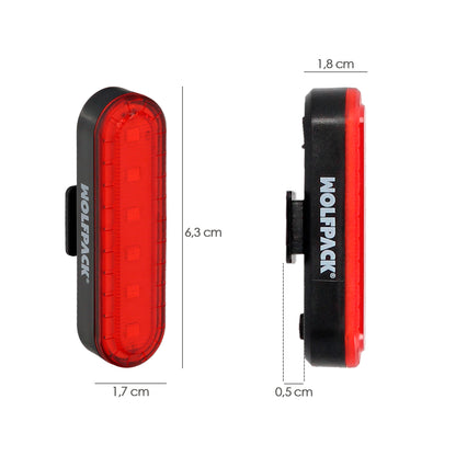 Luz Led Traseira para Bicicleta / Scooter 100 Lumens (4 Modos) Bateria Recarregável USB