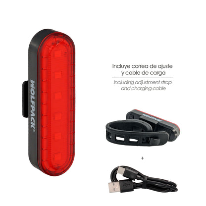 Luz Led Traseira para Bicicleta / Scooter 100 Lumens (4 Modos) Bateria Recarregável USB