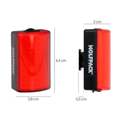 Luz Traseira Led para Bicicleta / Scooter 120 Lumens (8 Modos) Bateria Recarregável USB