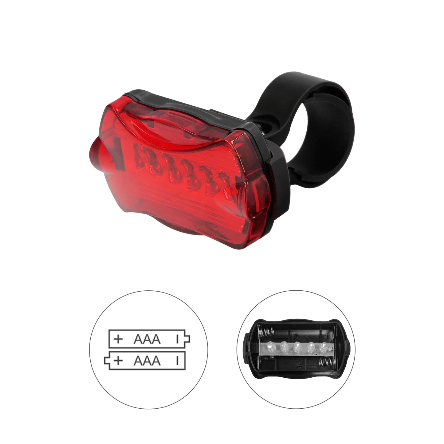 Kit Luces Led Delantera y Trasera Para Bicicleta / Patinete. Funcionamiento a Pilas.