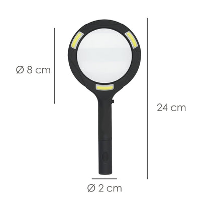 Lupa Con Led 2,5x Aumentos. Lupa De Mano, Ø11cm Lupa Para Leer, Lupa De Lectura, Lupa Con Luz