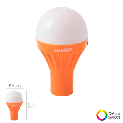 Lanterna LED para armário Lâmpada operada por bateria (1 AA) 1 Watt. Com ímã e cabide