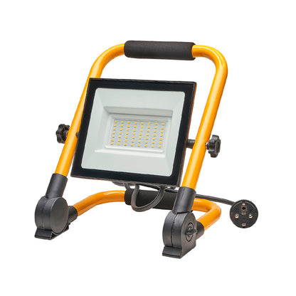 Refletor Led Plano 30 Watts. Luz Branca 4000º K IP 65 2400 Lumens Com Alça De Transporte, Projetor Led Com Alça, Luz De Trabalho Led