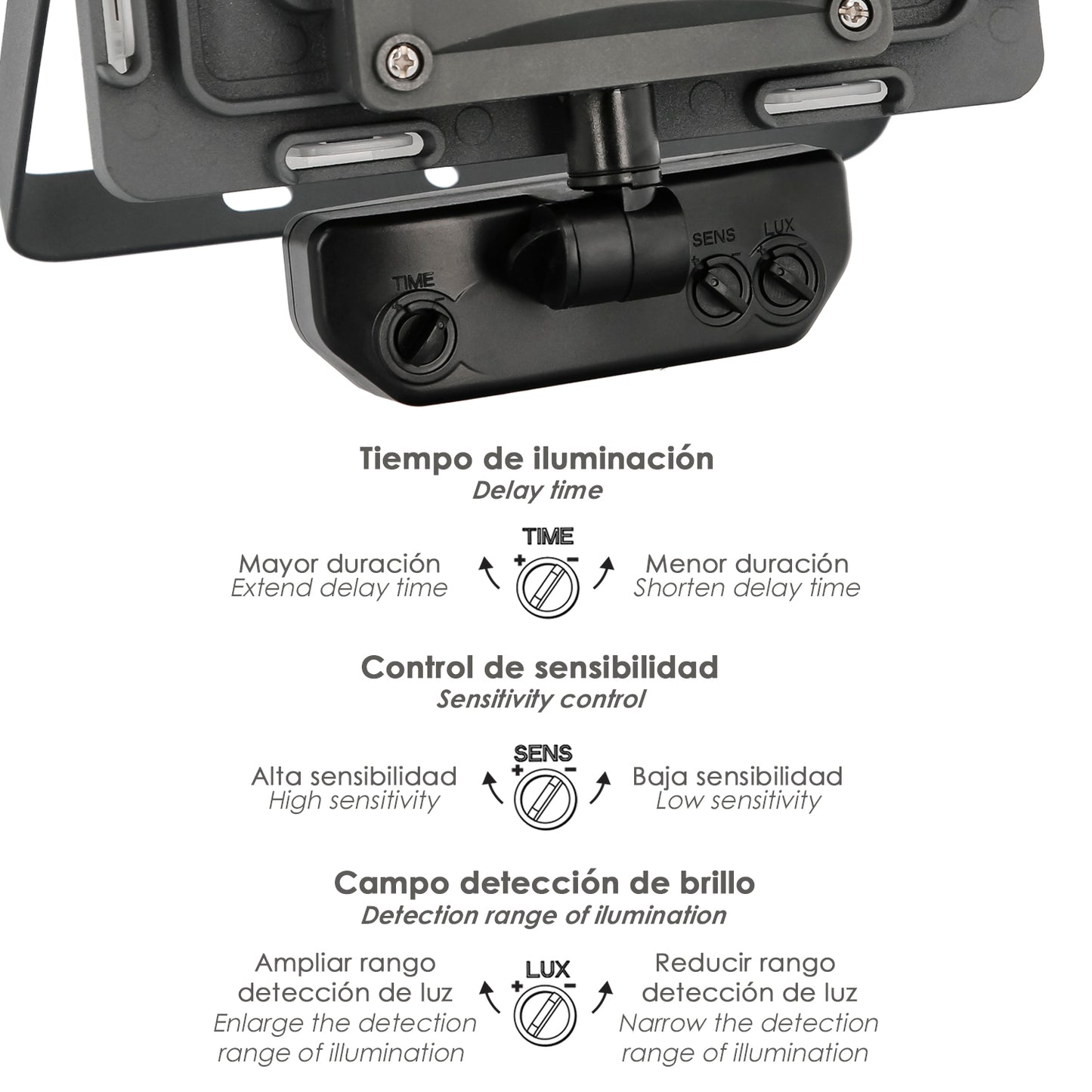 Holofote Led Plano 10 Watts. Luz branca 4000º K IP 65 800 lúmens com sensor de presença