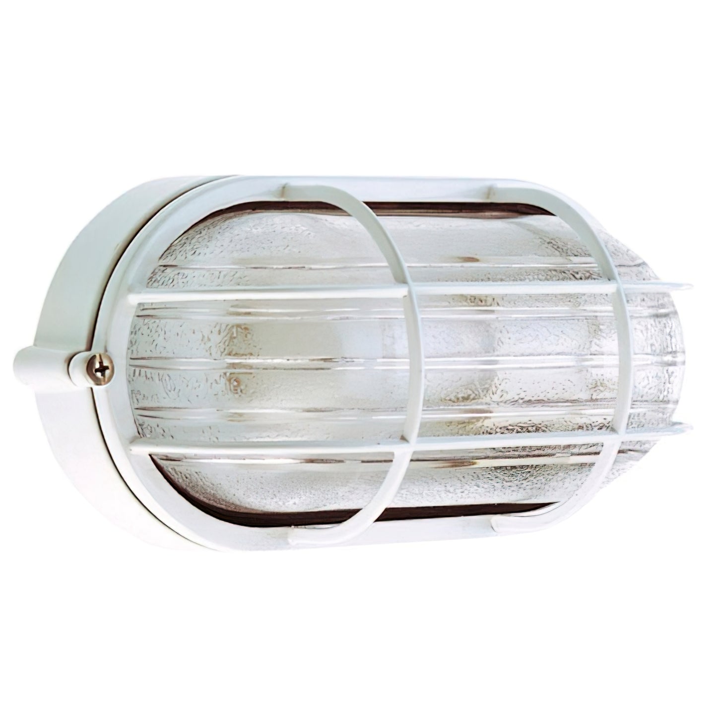 Luminária de teto industrial IP44 Oval Branco