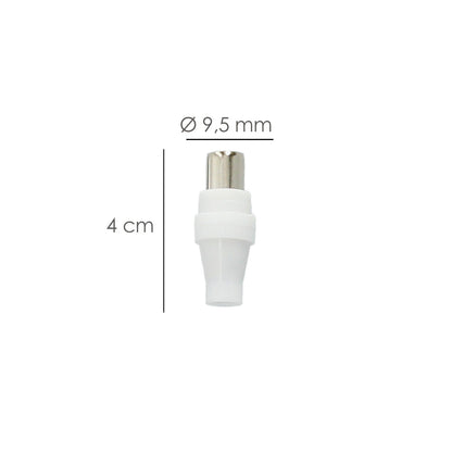 Conector TV Macho Recto 9,5 mm.