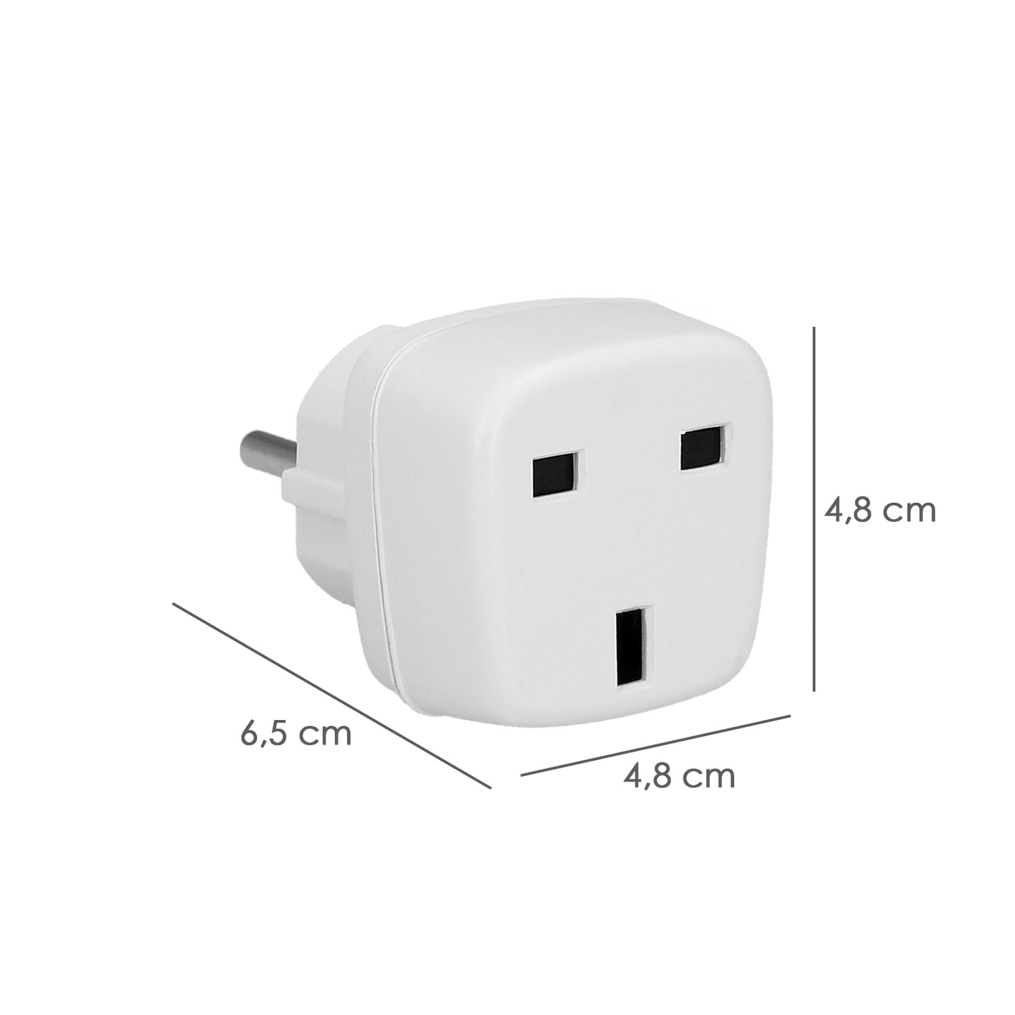 Adaptador Viaje Toma Inglesa A Schuko