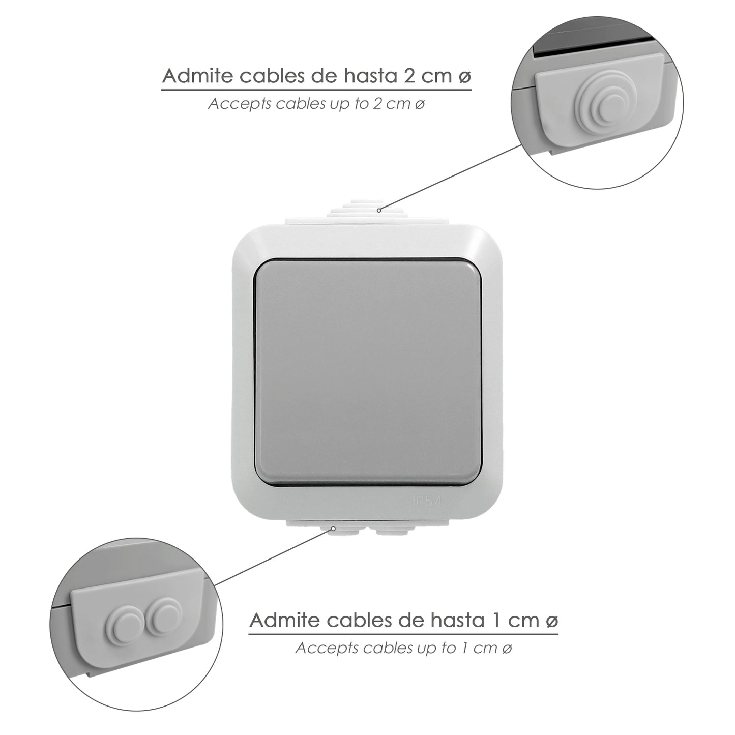 Interruptor Conmutador Con Tapa Simple
