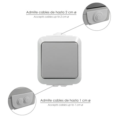 Interruptor Conmutador Con Tapa Simple