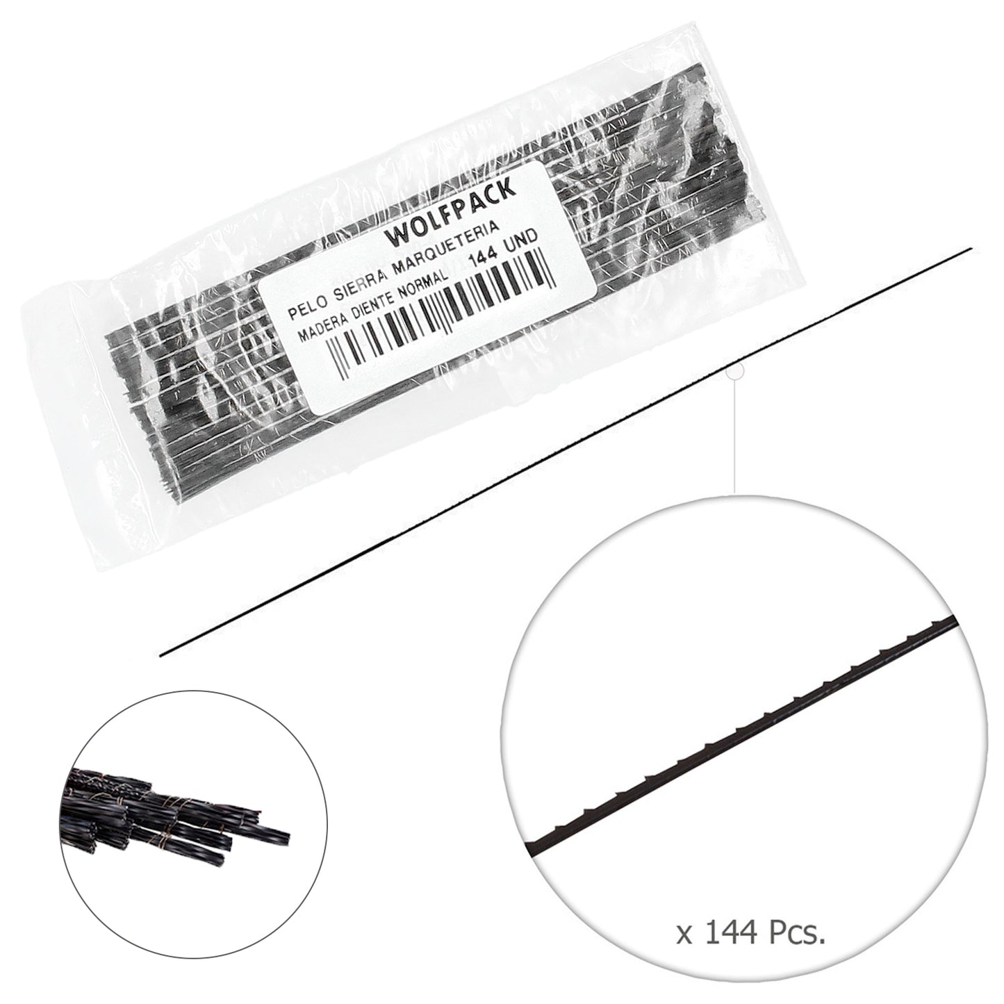 Pelo Sierra Marqueteria Madera  5-13 (Estuche 144 pzas.)