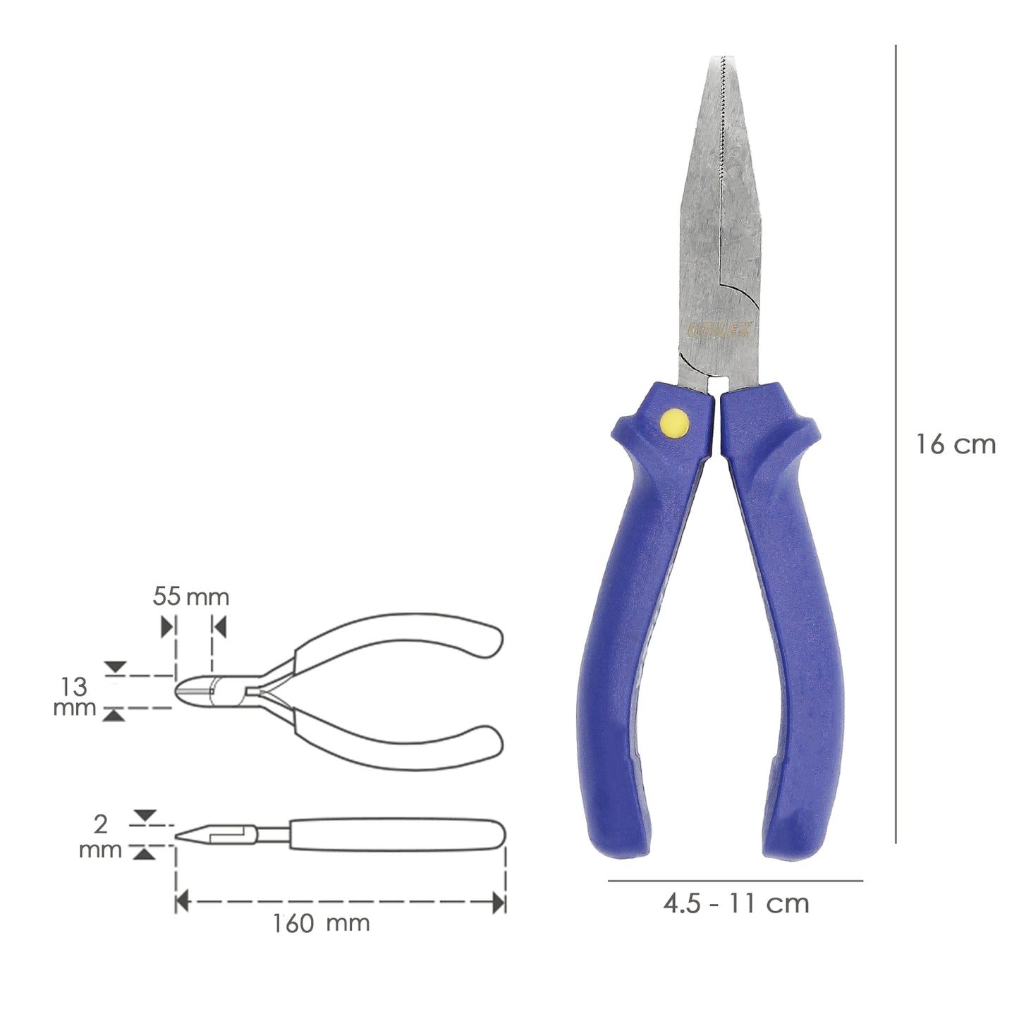 Alicate Boca Plana Utilex 150 mm.