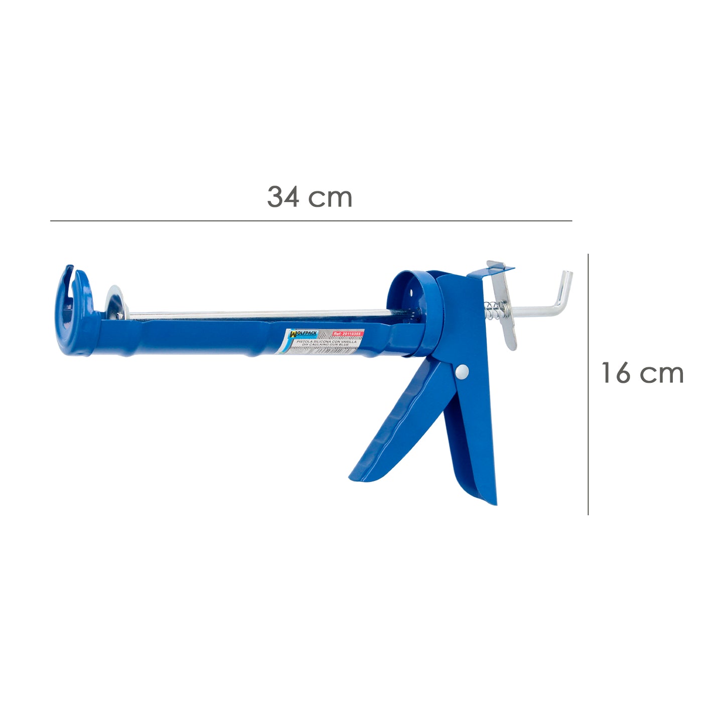 Pistola de silicone básica. Cor azul. Pistola de selante, Pistola de selante de silicone, Pistola de calafetagem, Pistola de calafetagem,