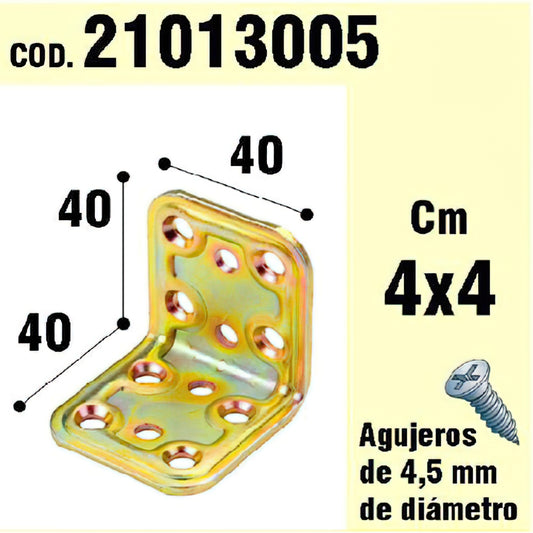 Ângulo Suporte Madeira 40x40x40 mm.