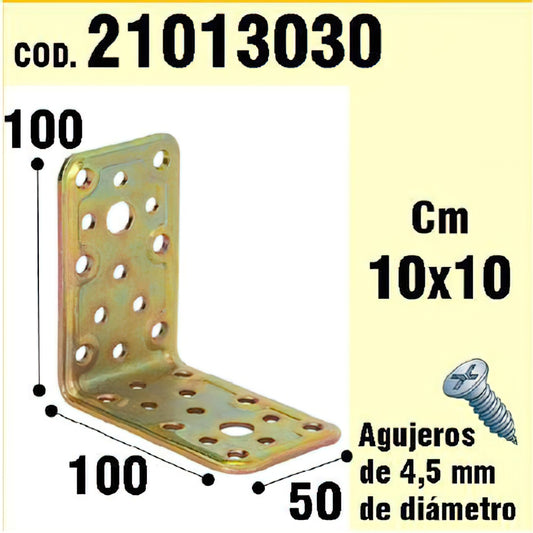 Ângulo Suporte Madeira 50x 100x 100 mm.