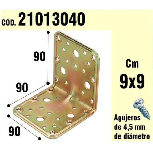 Ângulo Suporte Madeira 90x90x90 mm.