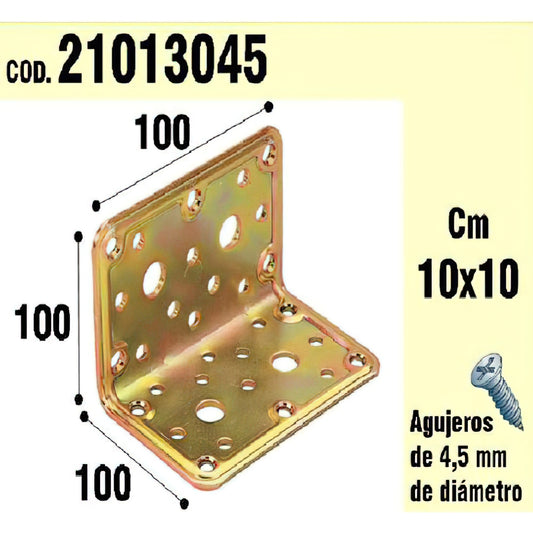 Ângulo Suporte Madeira 100 x 100 x 100 mm.