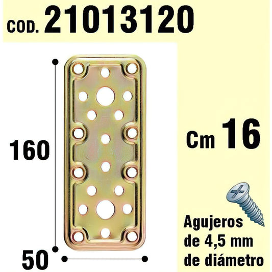 Suporte Para Placa Madeira Bicromada 50x160 mm.