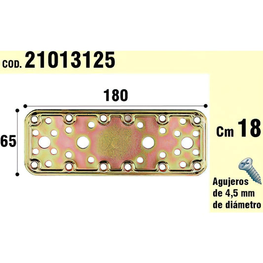 Suporte Para Placa Madeira Bicromada 65x180 mm.