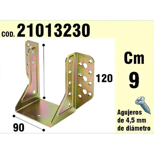 Suporte Para Asas Exteriores Madeira bicromada 90 mm.