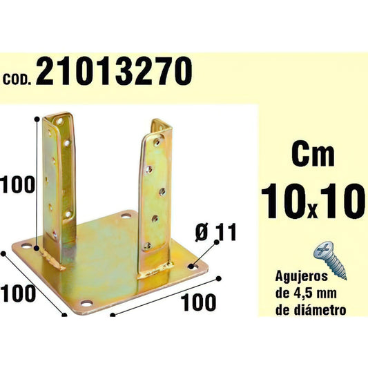 Suporte Madeira Bicromato Âncora 100 mm.