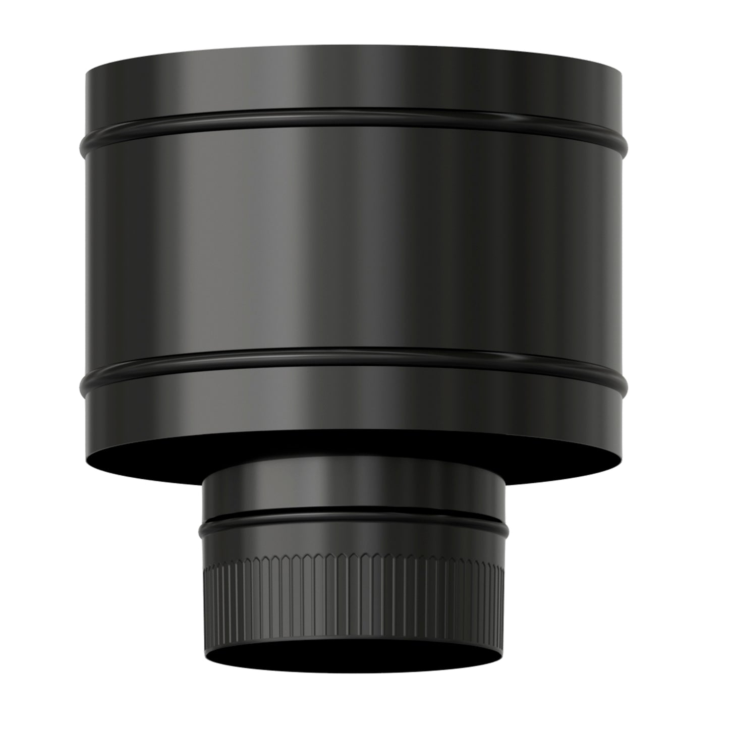 Terminal Anti-Revogação para Fogão Vitrificado Preto Ø 120 mm. Chapéu para cachimbo de chaminé, chapéu para cachimbo de fumaça, chapéu para cachimbo de aquecimento