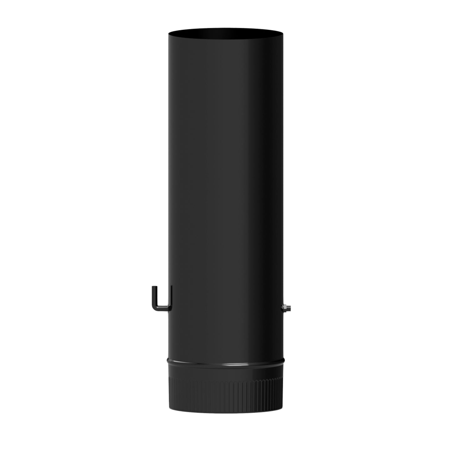 Wolfpack Tubo de Fogão em Aço Vitrificado Preto Ø 100 mm. Com chave Fogões Lenha, Lareira, Alta resistência, Cor Preto